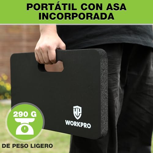 WORKPRO Thick Knee Pad 2 Pieces, 28 x 44 x 3.5 cm Mat for Cleaning, Repairs, Exercise, Prayer and Yoga, Knee Pads for Gardening and Outdoor Work