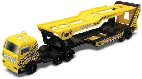 Speed Warriors Auto Transporter * On the Road Series * Maisto Highway Haulers 2010 Fresh Metal Die-Cast Tractor Trailer / Semi Truck Vehicle Collection
