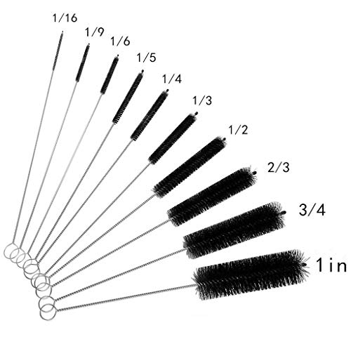 Fine Nylon Tube Brush Set, Nylon Bottle Cleaning Brush Set, Variety Pack for Glasses Drinking Straws, Keyboards, Jewelry Cleaning, Antistatic Brushes, Pipe Cleaning Brushes (B) - Thumbnail 4