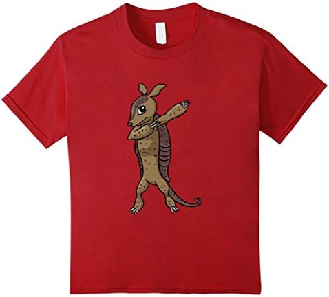 Kids Funny Armadillo Shirt Christmas Gift Dabbing Dab Dance 8 Cranberry