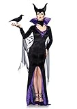 Leg Avenue Women's Disney 3Pc. Maleficent Costume Dress and Head Piece, Black, Medium