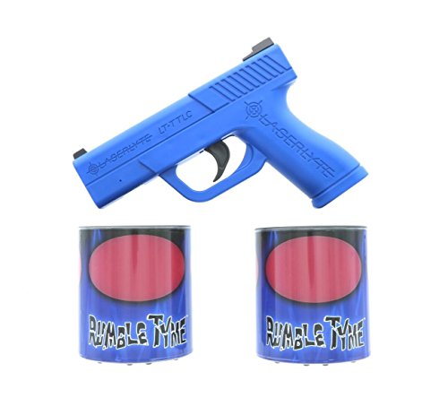 LASERLYTE trainer target Rumble Tyme with PLINKING ACTION shots Laser Trainer Pistol Compact Size GLOCK 43 familiar size weight & feel RESETTING TRIGGER training with this system will make you better