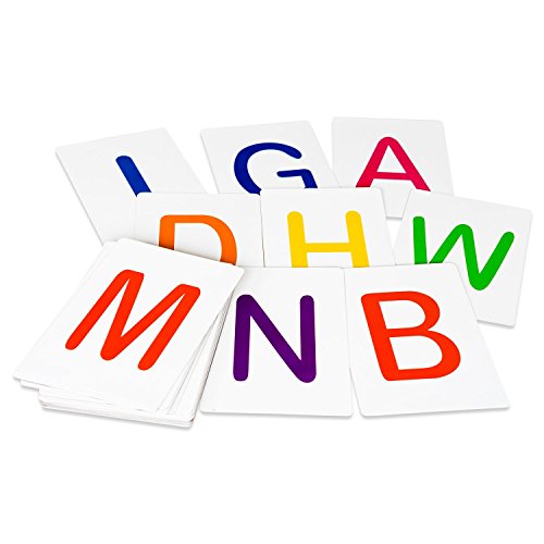 Attractivia Magnetic Alphabet Flash Cards - 26 Uppercase Large Letters - for Educators, Parents, ESL