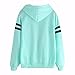 FACE N FACE Womens Chic Drawstring Long Sleeve Hooded Sweatshirt Large Light Green