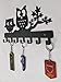 HeavenlyKraft Owl Key Holder - Metal Key Cabinet, Duo Key Hooks, 10.6 x 6.15 x 1 INCH