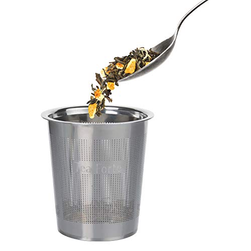Tea Forte Pugg Ceramic Teapot Infuser Set with Loose Lea Tea Steeping