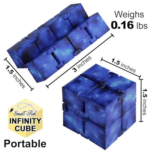 Infinity Cube Toy Fidget Galaxy, Fidget Sensory Cube Toys for Kids and Adults for Stress Relief and Anti-Anxiety, Mini Gadget for Boys and Girls with Autism, ADD, and ADHD, Cool Handheld Desk Toy