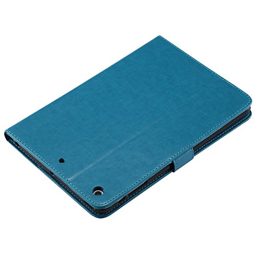 iPad Mini 2 Mini 3 Case, LittleMax(TM) Lightweight PU Leather Flip Stand Embossed Bird & Butterfly & Girl Case Smart Cover with Auto Wake / Sleep for Apple iPad Mini 3/2/1 -#3 Blue - Thumbnail 5