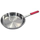 Winware 3-Ply Stainless Steel 8 Inch Fry Pan with Silicone Sleeve