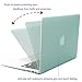 MOSISO Plastic Hard Shell Case & Keyboard Cover Skin & Screen Protector Only Compatible with MacBook Air 11 inch (Models: A1370 & A1465), Mint Green
