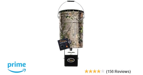 Amazon Com Wildgame Innovations Pail Feeder Real Tree Camo Steel
