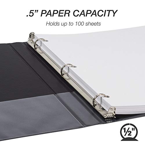 Samsill Economy 3 Ring Binder Organizer, .5 Inch Round Ring Binder
