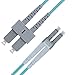 LC to SC OM3 Fiber Patch Cable Multimode Duplex - 10m (32ft) 50/125 10Gb Aqua - Beyondtech PureOptics Series