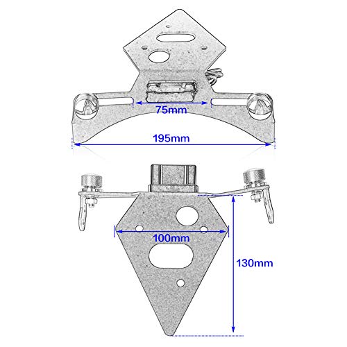 FATExpress License Plate Holder for Triumph Daytona Street Triple Motorcycle Accessories Black Tail Light Bracket Mount Tidy Fender Eliminator 2013 2014 2015 2016 2017 2018 2019