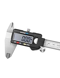 Calibre digital de flexzion   6" 150 mm Acero Inoxidable Electronic Vernier micrómetro Guage Herramienta con visualización LCD instantánea SAE Métricas Conversión y funda de transporte