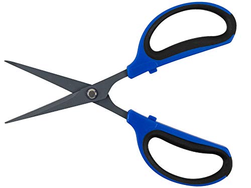Happy Hydro 60mm Trimming Scissors, Premium Non-Stick Teflon Blades, Ergonomic Comfort Grip Handles