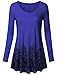 Lotusmile Womens Swing Tunic Tops Loose Fit Comfy Flattering T Shirt, Long Sleeve Round Neck, RBU XXL