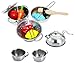 Joyin Toy Stainless Steel Pretend Play Kitchen Play Food Pots and Pans and Tea Party Set for Kids-12 pcs