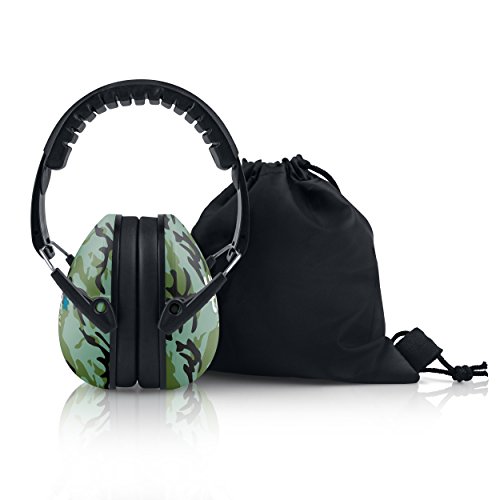 HearTek Kids Earmuffs Hearing Protection with Travel Bag- Junior Ear Defenders For Children, Padded Baby Ear Protection, Infants, Small Adults, Women - Adjustable Protector Noise Reduction Ear Muffs