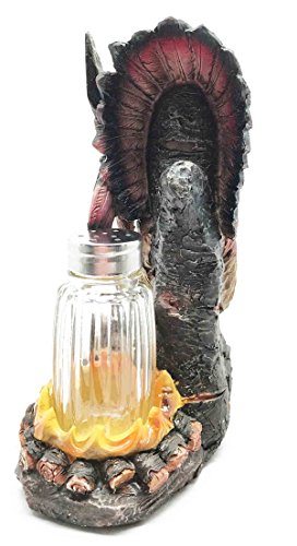 Native Indian Chief Headdress Bull Skull Salt Pepper Shakers Holder Figurine