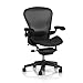 Herman Miller Classic Aeron Task Chair: Highly Adj w/Lumbar Pad - Tilit Limiter w/Seat Angle Adj - Fully Adj Vinyl Arms - Carpet Casters (Renewed)