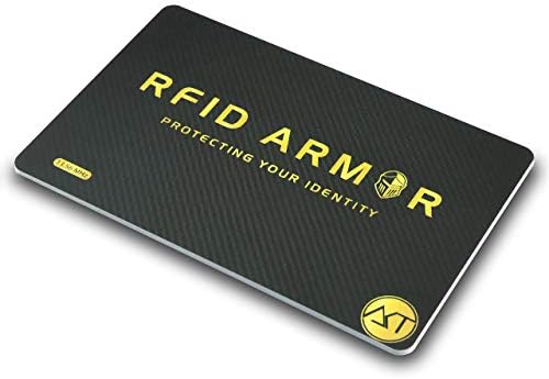 RFID Armor RFID/NFC Blocking Card | Protect Your Credit & Debit Cards | Contactless Card Protection for Any Wallet, Purse & Card Holder | Durable, Thin & Waterproof | 13.56 Advanced Shielding Module