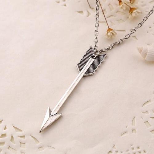 BeeSpring Simple Necklaces Silver Color Long Chain Pendant Necklaces