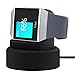 VODKE XMS484 Silicone Charging Dock Station Holder Stand with Cable for Fitbit Ionic Smart Watch, Black