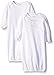Little Me Baby Newborn Baby Unisex Welcome To The World 2 Pack Sleeper Gowns, White, 0-3 Months