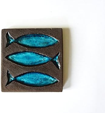 Handmade Ceramic Fishes Wall Hanging