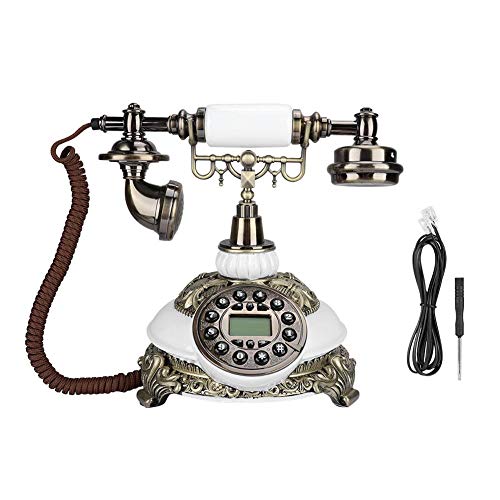 Fishlor Upgrade Antique Telephone, IDS-8646C Classical Wood European Vintage Telephone, FSK/DTMF Electronic Calender Retro Landline, Home Hotel Decor - Thumbnail 6