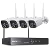 3MP Security Camera Outdoor, Dragon Touch 8CH NVR 4pcs WiFi Security Cameras System with Color Night Vision, Cameras for…