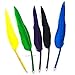 DADITU Feather Pen Multiple Feather Colors Fashion ballpoint Pen Original Feather Goose Stationery Pen Feather Quill Ballpoint Pen Purple Retro Feather Quill Ball Pen Mixed Color 10PCS 10 Colors
