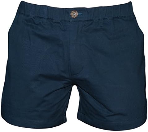 Meripex Apparel Men's Inseam Elastic-Waist Shorts, Navy, L