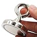 EVISWIY Strong Fishing Magnets Neodymium Rare Earth 180 LBS for Treasure Hunting Retrieving Salvage with 2 PCS Cup Hooks Dia. 48MM 1.89