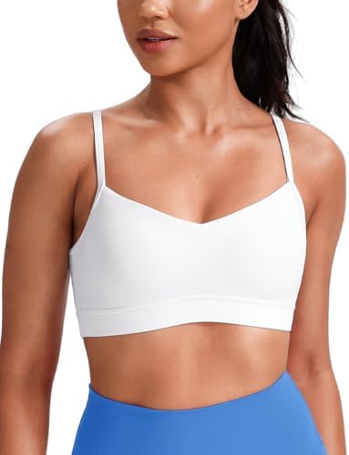 Alo Yoga womens Lavish sports bras, White Glossy/White, X-Small US