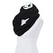 Premium Winter Mesh Knit Infinity Loop Circle Scarf, Black