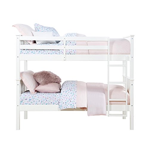 Dorel Living Dylan Kids Bunk Beds, with Guard Rail and Ladder, Wood