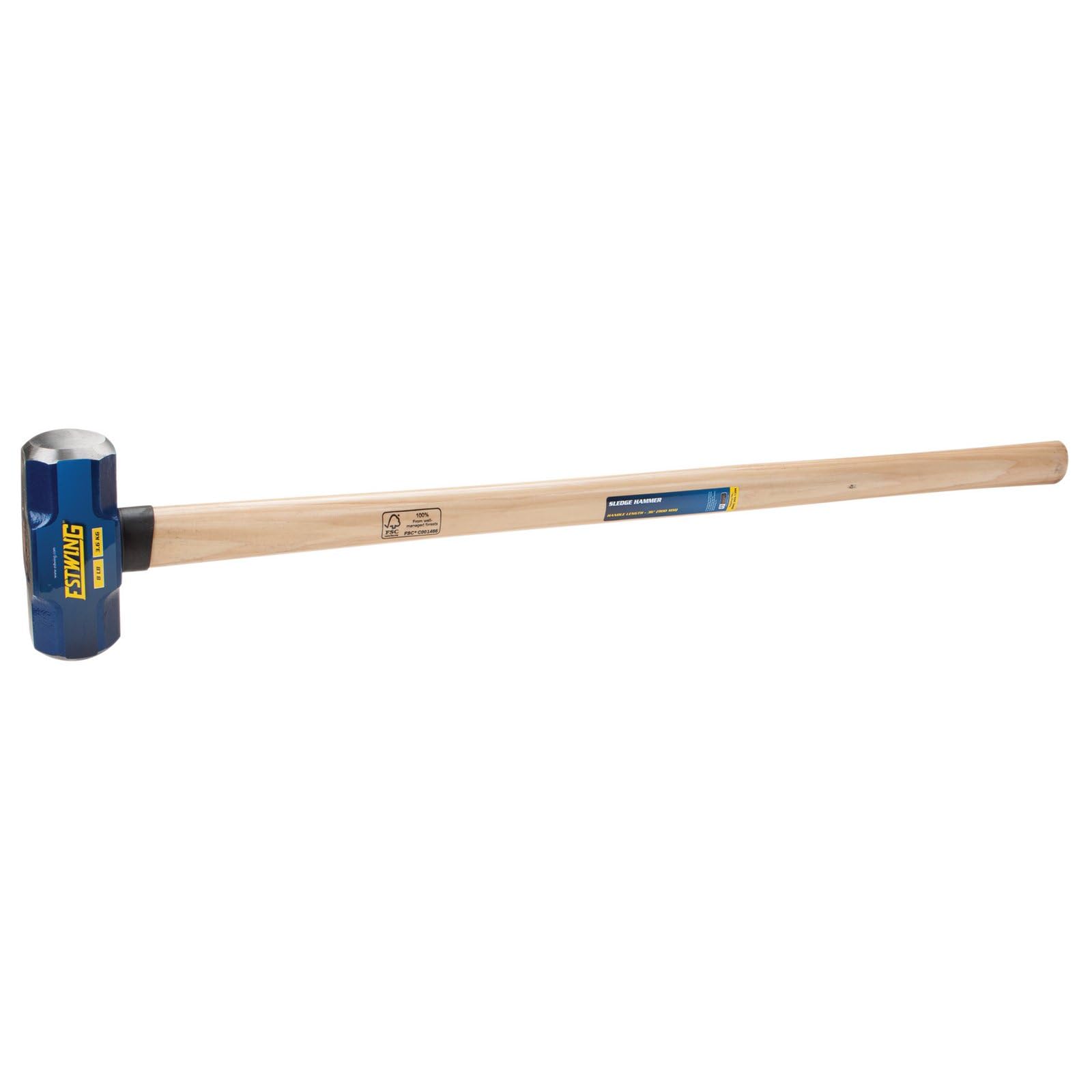 Estwing 31305 Hickory Shaft Sledge Hammer, 3.6kg/8lb