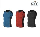 Men's KONA Triathlon Vest Jersey Tank Top - Full Zipper, Tri Singlet Sleeveless, 2 Rear Pockets for Storage