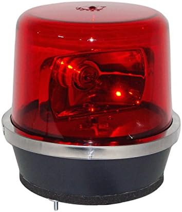 North American Signal 112HR-R Halogen Rotating Beacon, Permanent Mount, Red