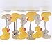 AGPtek 12PCS Home Fashions Yellow Duck Anti Rust Decorative Ducky Resin Hooks for Bathroom Shower Curtain,Bedroom,Living Room Curtain