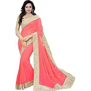 Effigy onlinehub Women’s Chiffon Saree With Blouse Piece