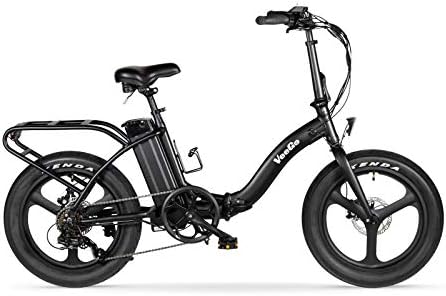 Ride Scoozy VeeGo Folding Semi Fat Tire Electric Beach Cruiser, 400 Watt 36V Motor, 13Ah Li-Ion Battery, 3" Kenda Tires