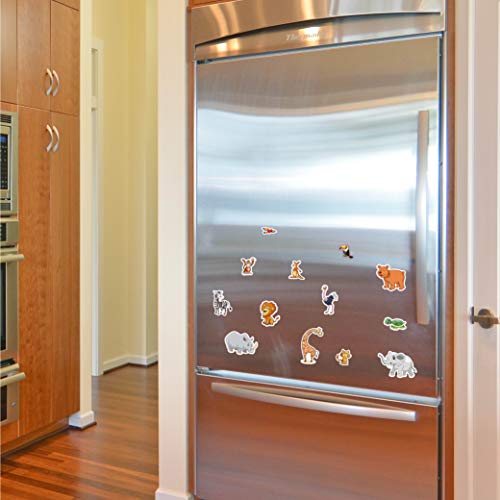 Magnetic Portable Playboard Cute Zoo Ainimal Magnets Create Scene for Learning Travel Toy (51 Pcs)