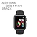 [3PACK] Watch Serie 4 44MM Screen Protector, EcoPestuGo [9H Hardness][Anti-Fingerprint][Anti-Scratch][Ultra-Clear][No Bubble] Tempered Glass Screen Protector Compatible Watch Serie 4 44MM