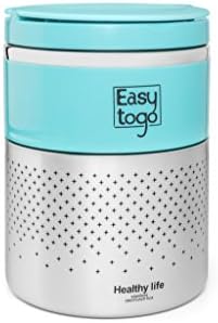 Vacuum and Foam Steel Insulated Bento Lunch Box – Stacking Stainless Steel Food Container for Men Women or Kids – BPA Toxin Free for Work or School Lunches –Compact &amp; Dishwasher Safe (Blue)