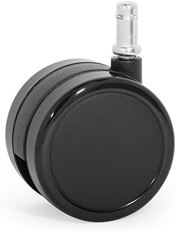 3" Office Chair Casters Wheels for Hardwood - Heavy Duty Replacement Parts, Protector for Laminate, Desk Floor Mats and Carpet. (Set of 5) Color Black