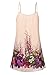 WAJAT Women's Summer Casual Spaghetti Strap Sundress Sleeveless Beach Slip Dress XL Apricot Floral