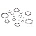Hilitchi 400-Pcs 304 Stainless Steel External Internal Tooth Star Lock Washers Assortment Kit - Included: M2 M3 M4 M5 M6 M8 M10 M12